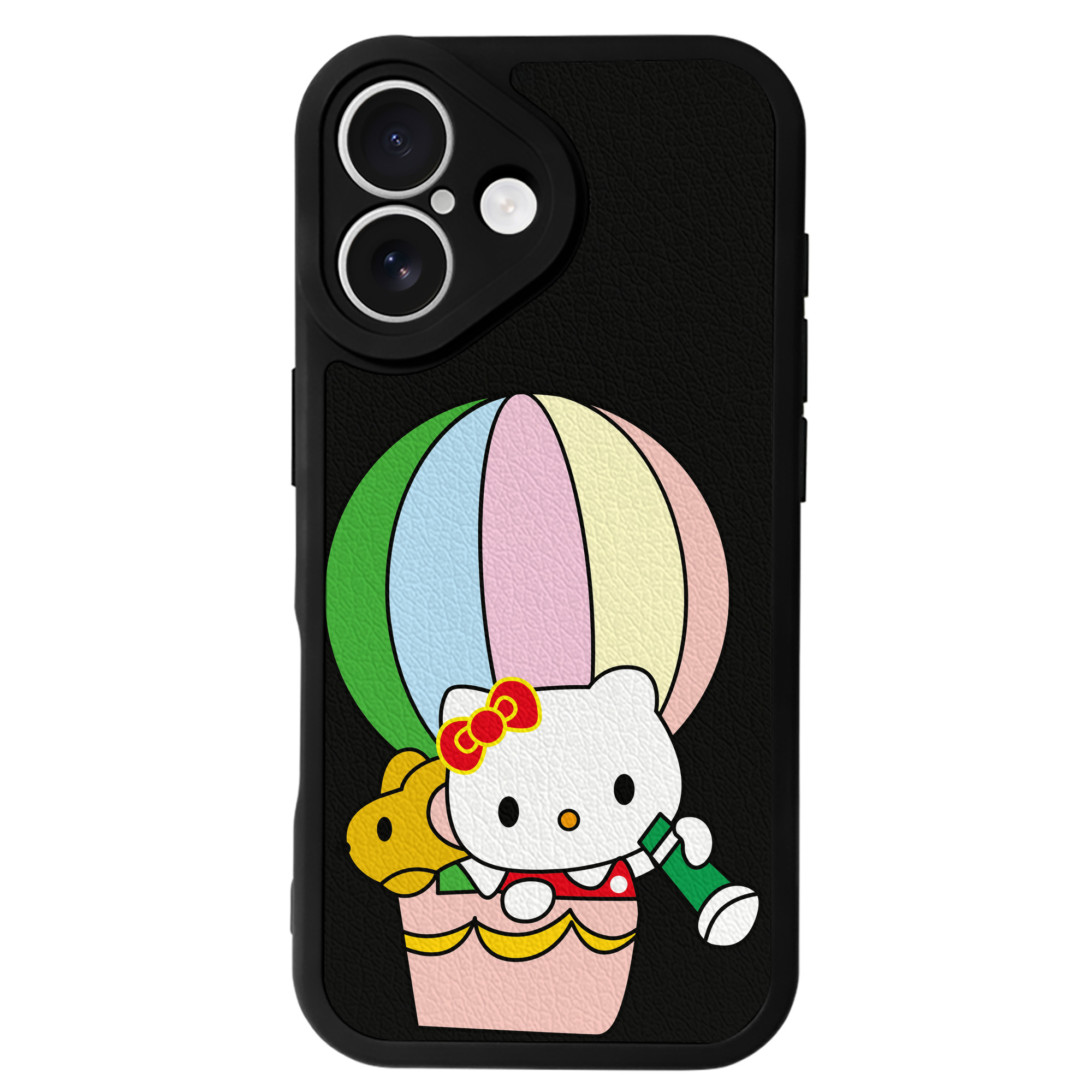（画像用） Hello Kitty ハローキティ 【iPhone 16シリーズ対応】シリコンスマホケース（レザー調） 材質：シリコン